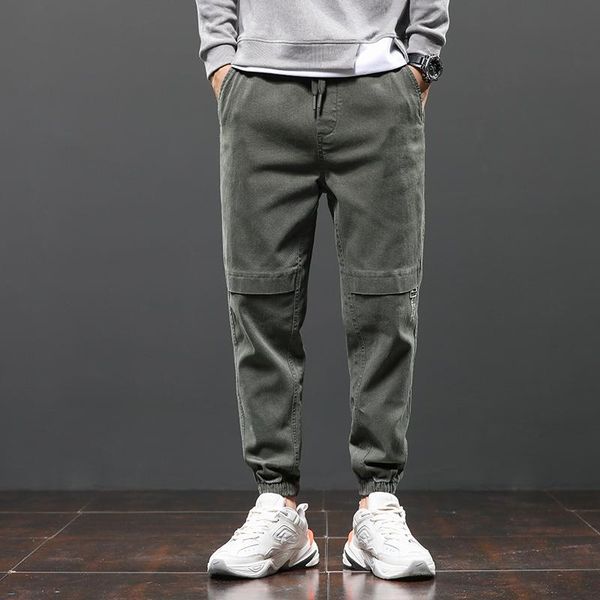 

men's pants spring and fall 2021 casual cargo classic outdoor hiking fashion collection leg cuff size s-4xl, Black