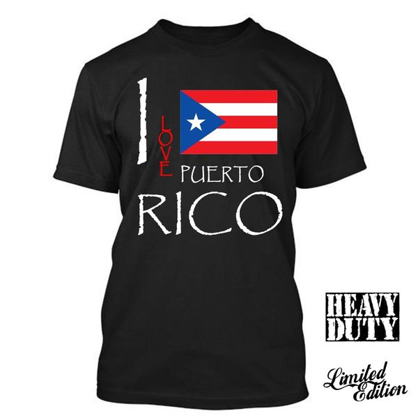 

sport 2019 100% cotton puerto rico i love culture flag t shirt tees tee shirt