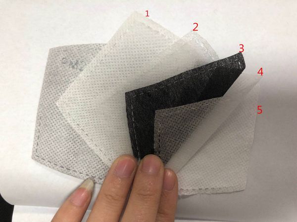

filter anti us for mask ship haze pm2.5 mouth mask replaceable filter-slice 5 layers non-woven activated carbon filter face masks gasket