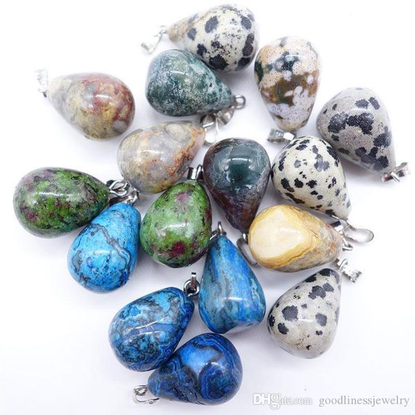 

factoryac05chakra healing amethyst crystal opal drop water obsidian beads jewelry natural stone pendants