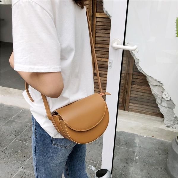 

cross body crossbody bags for women half round messenger bag pu leather handbags designer shoulder