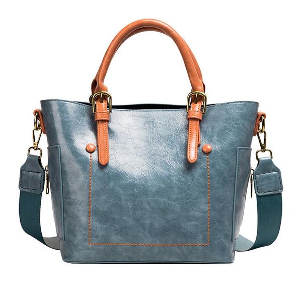 

женские кожаные сумки мода большой емкости сумки женщин ретро плеча