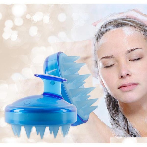 

1pcs sile shampoo brush hair washing comb salon shower bath brush wide tooth comb styling hair hea qylech lipper, Silver