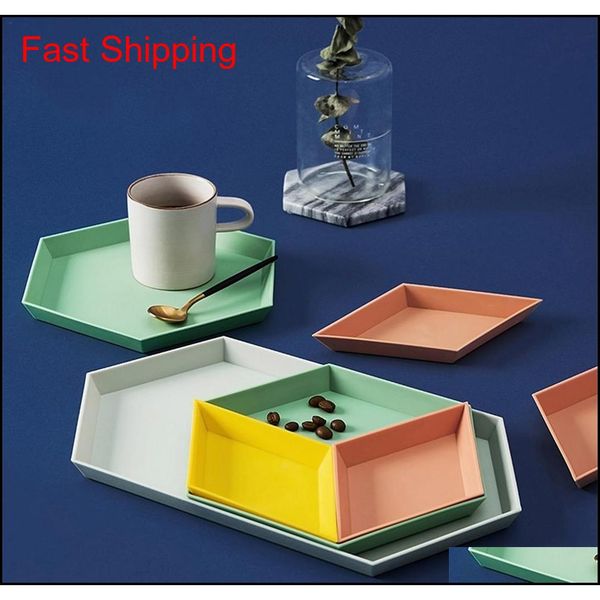

4pcs innovative color geometric storage tray removable fruit plastic combination deskstorage tray detachabl qylrcw bwkf