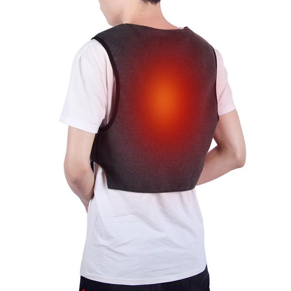 

5v winter warm far infrared heating vest women men electric heated waistcoat camping hiking skiing heated jacket clothing, Gray;blue