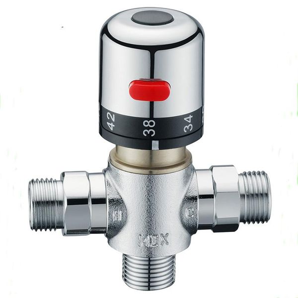 

g1/2"/dn15 thermostatic valve thermostatic mixing valve deck mounted solar brass pipeline valve