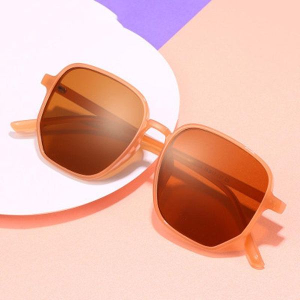 

sunglasses trendy fashion polygon women designer retro square large frame sun glasses female black eyewears uv400, White;black
