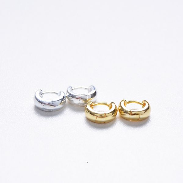

s925 sterling silver wide buttons simple nails earrings earbone rings, Golden
