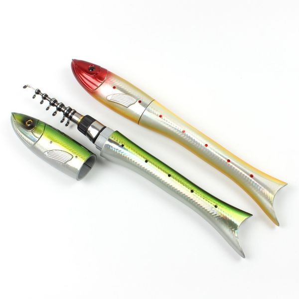 1.6M Penna Canna Da Pesca Mulinello Combo Set Premium Mini Tasca Pieghevole Canna Da Pesca Kit Canna Da Pesca Telescopica Bobina di Filatura Combo Kit