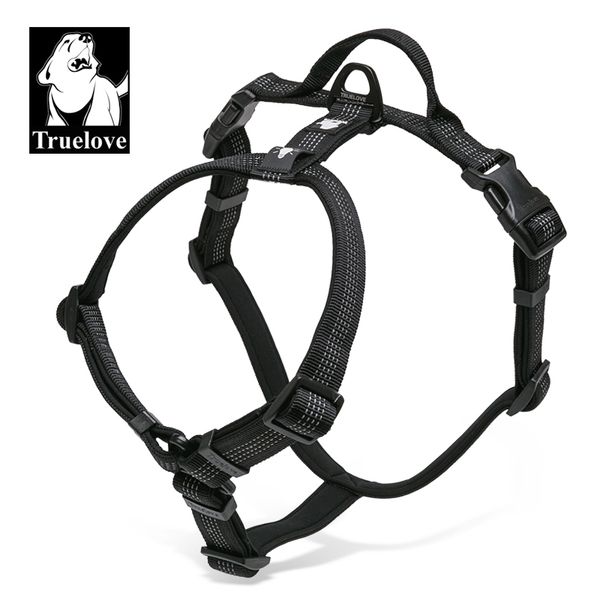 

truelove dog harness reflective nylon ribbon sbr diving inside led pilot light position four-point adjustment pet vest tlh6171 1020
