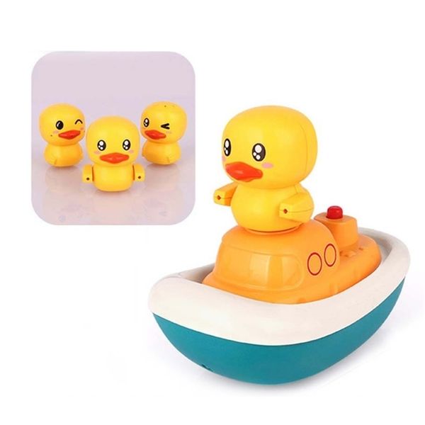 

children electric cute water spray duck baby bath toy kids swimming bathing shower fountain duck infant birthday gift lj201019