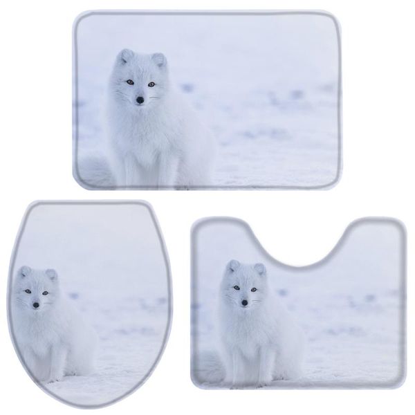 

bath accessory set cute wild animal bathroom toilet cover mat pedestal rug non-slip accessories home doormat