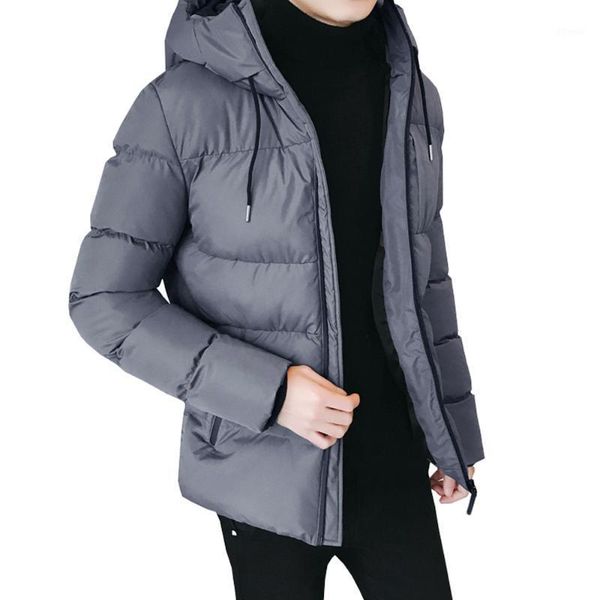 

men's down & parkas 4xl 3xl plus size men winter jackets and coats casual warm hoodied fashion thicken brand coats1, Black