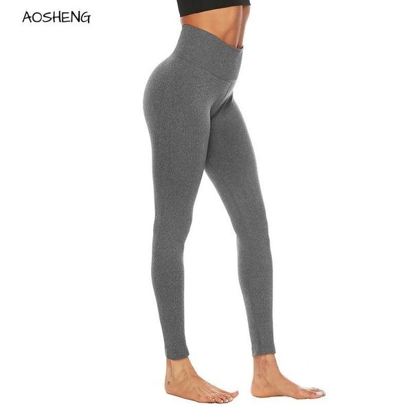 Graue nahtlose Leggings schwarz hoch taillierte Workout-Leggings Fitness Frauen Casual Frühling Sommer Sport Jogging Jeggings XL 201014