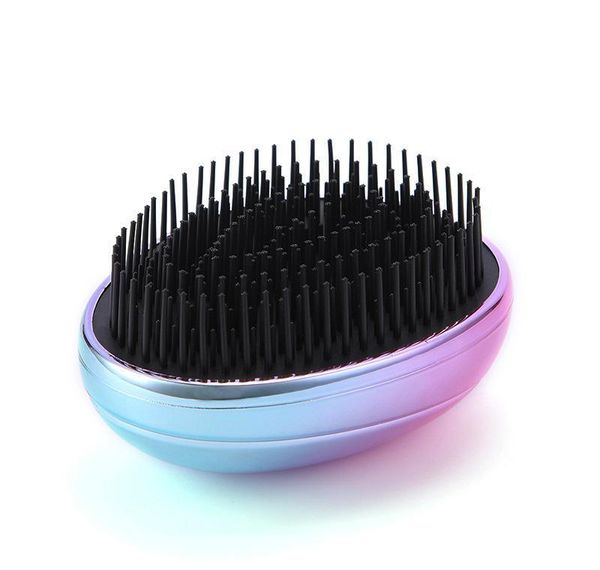 

detangle hair brush rainbow head massage shampoo brush comfortable hair washing comb body bath spa slimming massage bbyeju sweet07, Silver