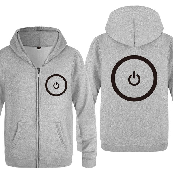 

gaming power button gamer pride hoodies men 2018 men's fleece zipper cardigans hooded sweatshirts sport hooded sweatshirt hoodie