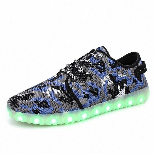 

2018 fashion led luminous for kids children casual shoes glowing usb charging boys & girls sneaker with mesh surface light up #zy6i