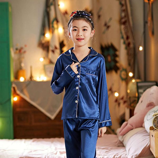 

proof pajamas mosquito pants boys' ice silk children's summer thin suit, Blue;red