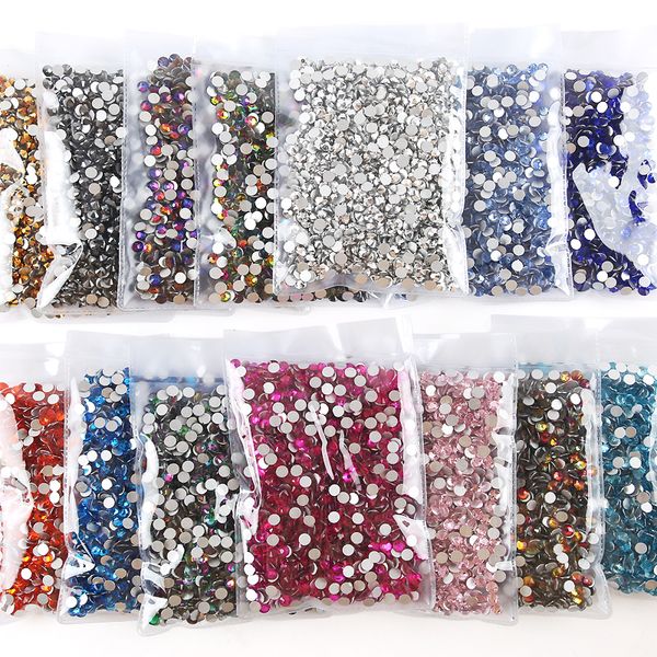 

wholesale in bulk rhinestones for clothes diy flat back diamond nail rhinestone decorations crystals ab glitter face art stone, Black