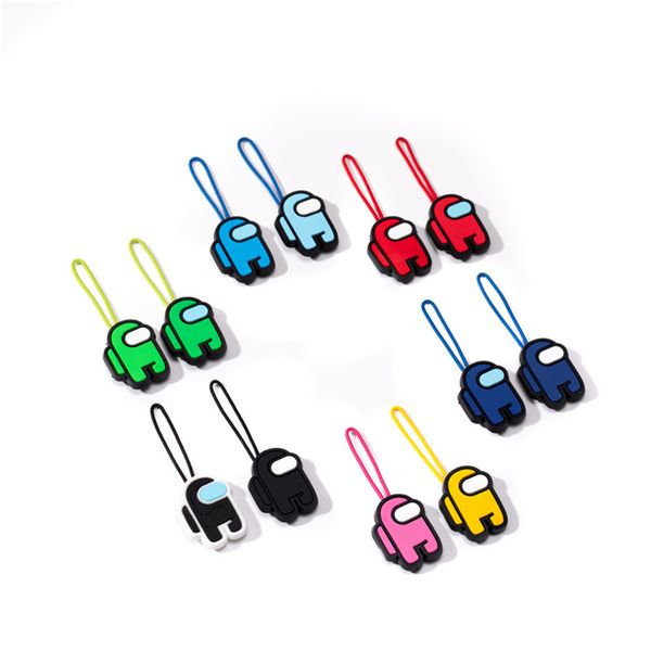 

12 styles games among us keychain cartoon key chain for car keys bag pendant decoration accessories toy peripheral pendant gift e122505, Red;brown