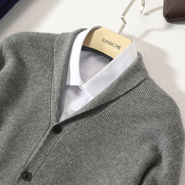 

2021 men's jackets 100% cashmere cardigans soft new fashion knitting bluffs thick clothes nu8m, White;black