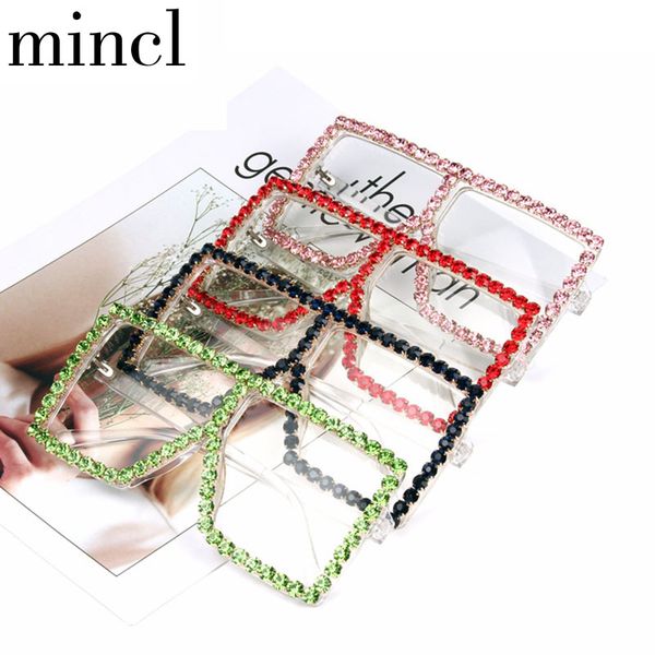 

sunglasses fashion gradient sun glasses crystal square transparent women vintage oversized brand designer nx, White;black