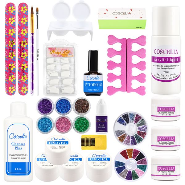 

nail art kits coscelia pro acrylic kit manicure pedicure tools set uv gel powder