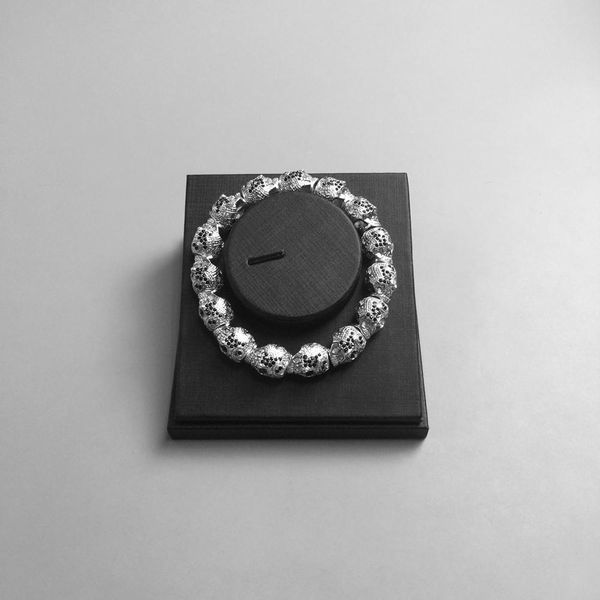 

strand bracelets with skull pave beads 2018 new blackened silver fashion jewelry punk gift for men boy women girls wmtaon bdesybag, Bronze;silver