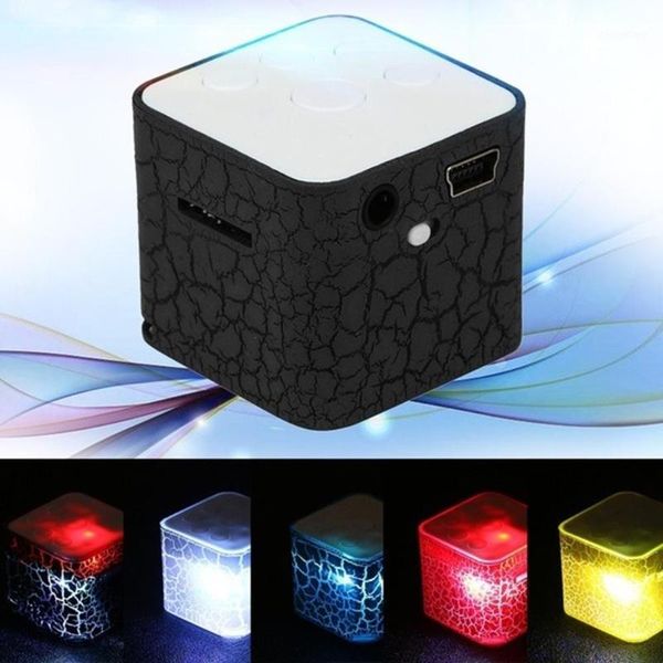 

mp3 led light portable stereo bass speakers travel music player speaker support tf card nice gift for children dropship1