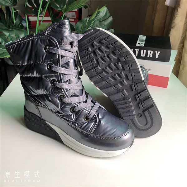 

russian thick soled snow boots women's shoes short boots plush snow boots cotton shoes winter