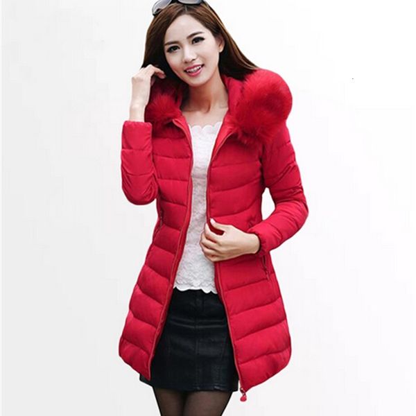 

womens jackets and coats thick warm hooded down cotton padded parkas for women's winter jacket female manteau femme, Black