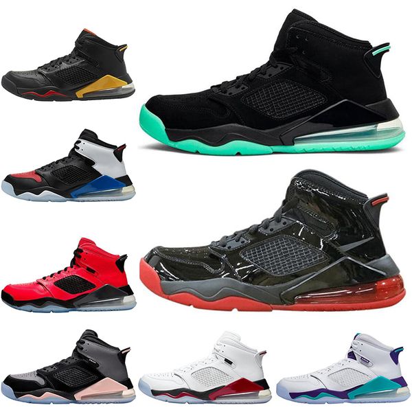 

with socks mars mens basketball shoes jumpman black metallic bred dmp grape fire red athletic men trainers sports sneakers 40-47, White;red