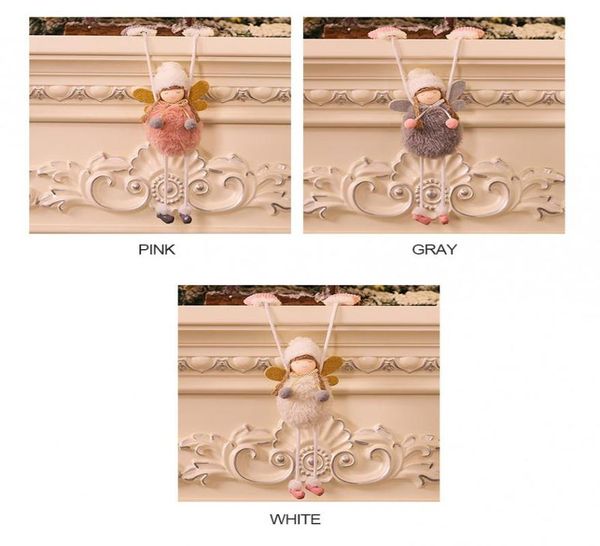 

рождество плюшевый ангел куклы кулон для детей симпатичные куклы дерево висячие плюша ангел подвеска креативный симпатичные мини девочка вис