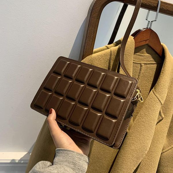 

lattice square crossbody bag 2021 new pu leather women's designer handbag vintage chain shoulder messenger bag