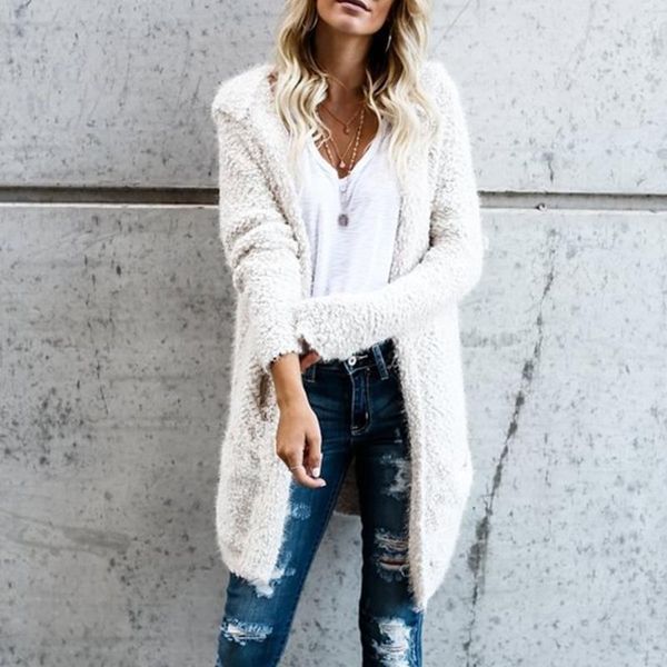 

autumn winter thin faux fur coat women warm teddy bear coat ladies fur jacket female outwear plush overcoat long, Black
