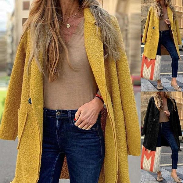 

plus size women's long sleeve coats zanzea ladies turn down collar jackets 2020 autumn casual overcoats loose pockets outwear, Black;brown