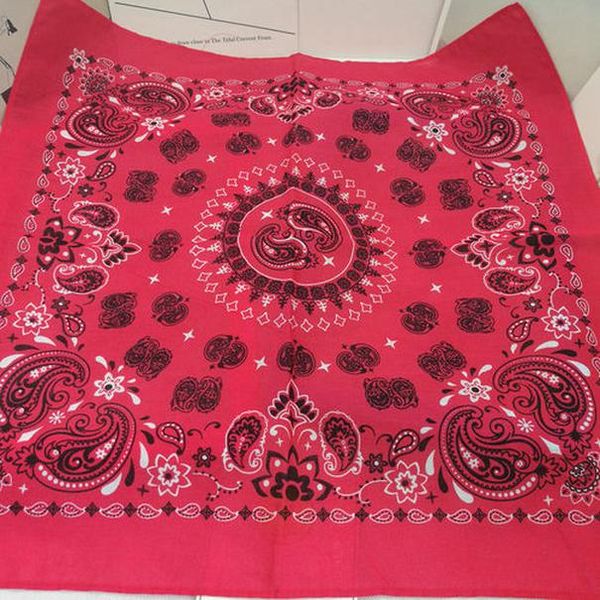 

100% хлопок двойной paisley панк хип-хоп headwear kerchief банданы платки шейный площади шарф для женщин / мужчин / мальчиков / девочек sqce, Black