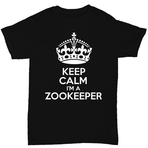 

keep calm i'm a zookeeper men's zoo funny birthday gift print mens short sleeve tshirt homme hooded sweatshirt hoodie men t shirt