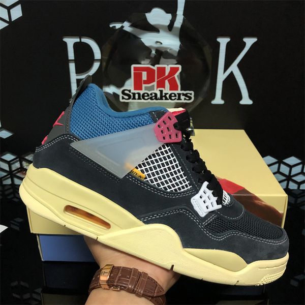 

basketball shoes 4s jumpman 4 mens women university blue black cat white cement fire red cactus jack motorsports sport sneaker trainer