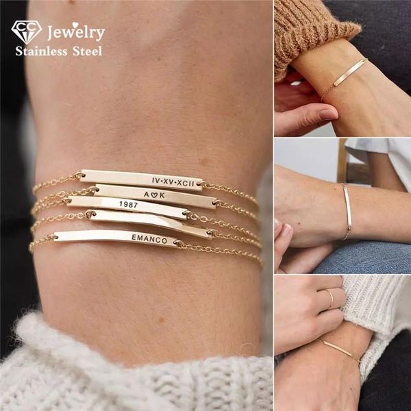 

bracelets for women stainless steel multilayer bangles simple office carrer lady fashion jewelry friend gift yz15508, Golden;silver