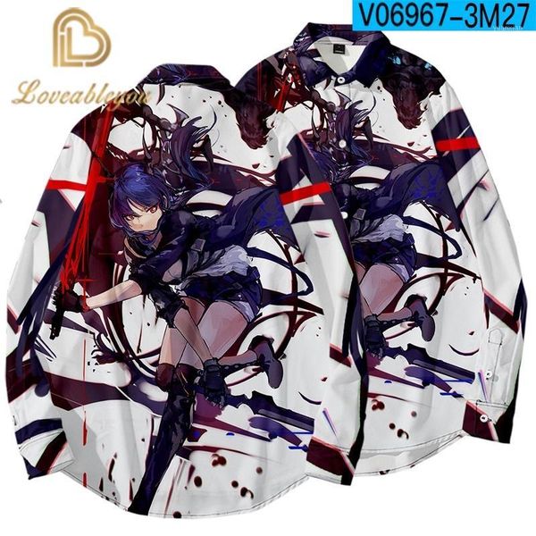 

2020 spring new women long sleeve shirt 3d gamingprinting men shirt casual fashion plus size loose men1, White;black