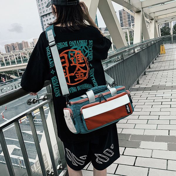 

new style messenger men's brand p student fashion trend korean portable casual one shoulder bag for women c1111