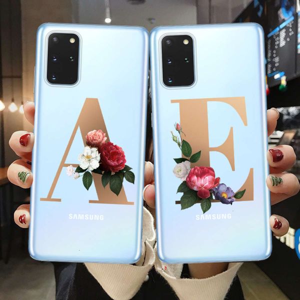 

sewqmobile phone cover, soft cover with letters and custom name, s8 s9 s10 ultra plus s10e, samsung s20 flower shellvtrvgt