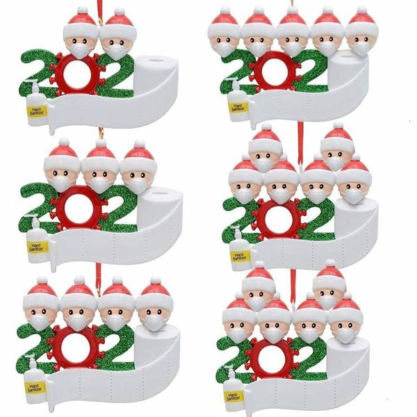 

2020 christmas happy new family christmas pendant face mask snowman wearing mask children christmas decoration survivor gift