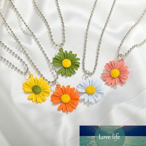

daisy pendant necklace simple style suitable for women jewelry european trend charm wholesale, Silver