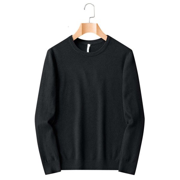 

plain crew neck men's sweater in factory price8uy, Black