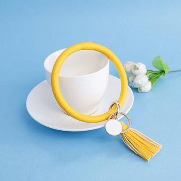 

fashion ring pu leathe tassel keychain gifts for women llaveros mujer car bag accessories keyring jewelry accessory ch3594 h bbygtt