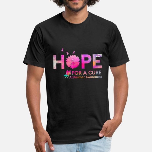 

alzheimer awareness hope for a cure gift designers graphic t shirt black casual tracksuit hoodie sweatshirt
