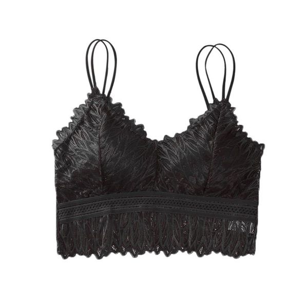 

women tank lace wrap chest tube beauty back bra camisole base underwear sports lingerie intimates short a40, Black;white