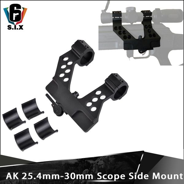 

tactical rifle scope ak mount 25.4mm-30mm scope side base airsoft telescope accessoires hunting optics